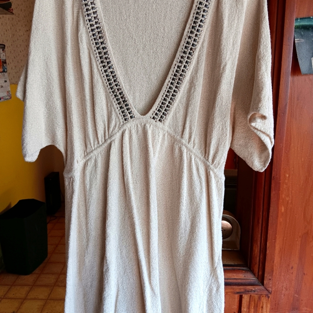 Michael Kors stunning beaded mini dress or long shirt. M